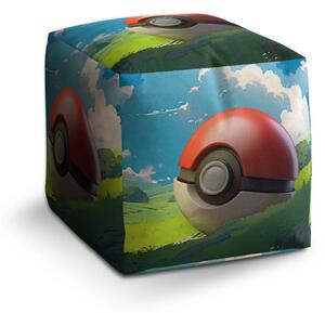 Sablio Taburet Cube Pokemon ball Krajina - 40x40x40 cm