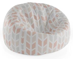 Sablio Sedací vak Cocoon Svetlé kosodĺžniky - 75 x 45 x 35 cm