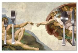 Sablio Prestieranie Stvorenie Adama - Michelangelo Buonarroti: 40x30cm