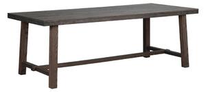 Tmavohnedý dubový jedálenský stôl Rowico Brooklyn, 220 x 95 cm