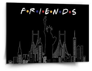 Sablio Obraz Seriál Priatelia FRIENDS Obrysy - 150x110 cm