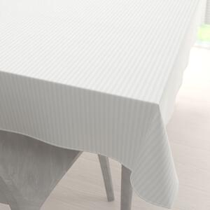 Biante Damaškový obdĺžnikový obrus Atlas Grádl DM-015 Biely - pásiky 8 mm 80x120 cm