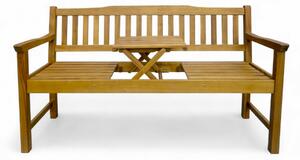 Drevená lavička so stolíkom Eva, 150 x 60 x 88 cm