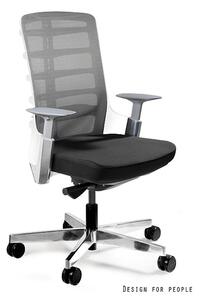 UNIQUE Kancelárska stolička SPINELLY M, biela/šedá