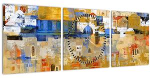 Obraz - Múr nárekov, Jeruzalem, Izrael (s hodinami) (90x30 cm)