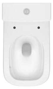 Cersanit Remo Square, hranaté kompaktné wc s WC sedadlom, vírivé splachovanie, biela lesklá, K3029-001