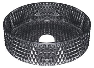SAPHO MARAGUA sklenené gravírované umývadlo, priemer 39,5 cm, čierna TY214
