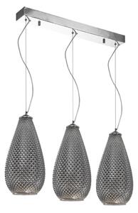 Luster na lanku PETRA 3xE27/60W/230V šedá