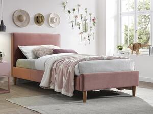 Čalúnená posteľ ACOMA 90 x 200 cm farba staroružová/dub