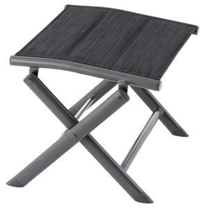 Garthen 70841 Sklopná hliníková stolička - čierna, tmavosivý rám