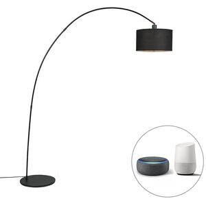 Inteligentná moderná oblúková lampa čierna vrátane A60 Wifi - Vinossa