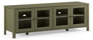 Zelený TV stolík z borovicového dreva 150x50x40 cm Alessandra – Marckeric