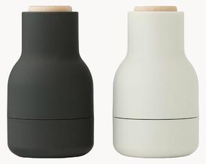 Malé mlynčeky na soľ a korenie's vrchnákmi z bukového dreva Bottle Grinder, 2 ks