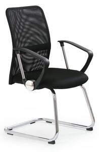 Halmar Konferenčná sieťovaná stolička Vire Skid, čierna