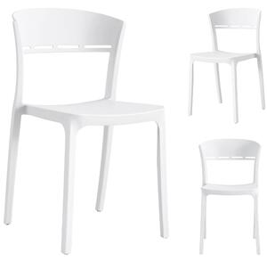 Biela plastová stolička COCO