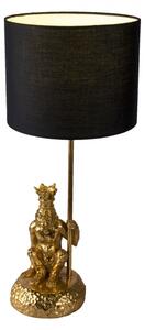 Dekor lampa MONKEY KING zlato čierna