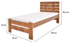 Jednolôžková posteľ Lula 90x200 - dub