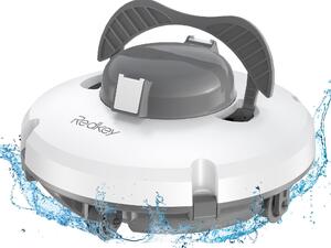 Redkey S100 Akumulátorový bazénový robot, automatický bazénový vysávač trvá 130 minút so silným sacím výkonom, 180 μm pre nadzemný/plytký bazén