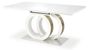 Halmar GALARDO rozkladací stôl, biely/zlatý