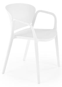 Halmar K491 stolička plastik biela