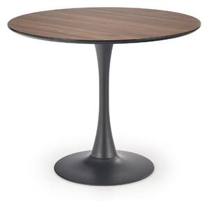Halmar OLMO stôl okrúhly, orech/čierny