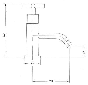 Sapho, AXIA stojánkový umývadlový ventil, chróm, 512