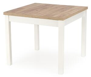 Halmar TIAGO KWADRAT rozkladací stôl 90-125/90 doska: dub craft, nohy: biele