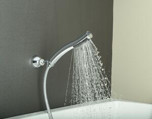 Sapho, Ručná sprcha, zahnutá, 245mm, ABS/čierna/chróm, 2503