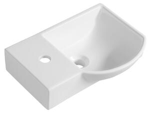 Sapho LITOS rohové keramické umývadlo, 45x32 cm, ľavé, biela