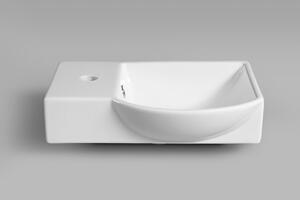 Sapho, LITOS keramické umývadlo ľavé, 45x32 cm, biela, 4779