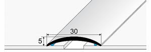 Prechodový profil 30 mm, oblý (samolepiaci) | dyhovaný Dub nelakovaný