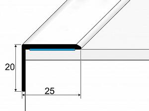 Schodový profil 25 x 20 mm (samolepiaci) | dyhovaný Dub nelakovaný