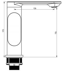 Mexen Milo, umývadlová a vaňová batéria s ručnou sprchovou sadou, chrómová, 713053R40-00