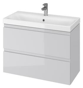 Cersanit - SET skrinka + umývadlo, šedý lesk, Moduo Slim 80, S801-224-DSM