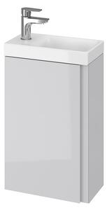 Cersanit Moduo, závesná umývadlová skrinka 39x21,5x66 cm + umývadlo 40cm, šedá lesklá, S801-217-DSM