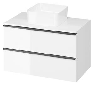 Cersanit - VIRGO závesná skrinka pod umývadlo s doskou 80cm, biela-čierna, S522-027