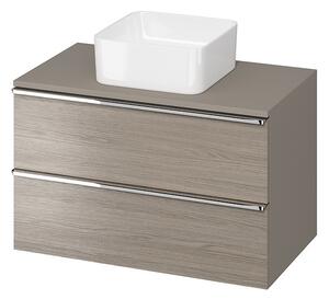 Cersanit - VIRGO závesná skrinka pod umývadlo s doskou 80cm, šedá-chróm, S522-030