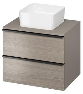 Cersanit - VIRGO závesná skrinka pod umývadlo s doskou 60cm, šedý dub-čierna, S522-023