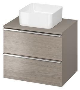 Cersanit - VIRGO závesná skrinka pod umývadlo s doskou 60cm, šedý dub-chróm, S522-022