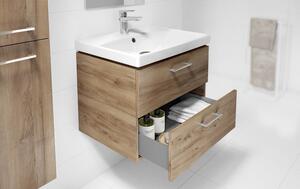 Kúpeľňová skrinka s umývadlom CERSANIT - SET 808 LARA COMO 60 - ORECH DSM (S801-148-DSM)