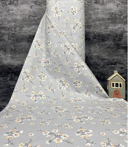 Ervi bavlna š.240cm - Čerešňový kvet na šedom č.25732-10, metráž