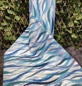 Ervi bavlna š.240 cm - modré vlny 180-4, metráž