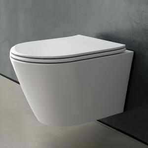 Závesné WC bez splachovacieho okraja - Kompletná súprava - Toaleta so Softclose - Duroplastový WC sedák