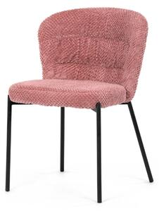 Autronic - Židle jídelní, růžová látka, černé kovové nohy. - CT-W1077 PINK2 AKCE