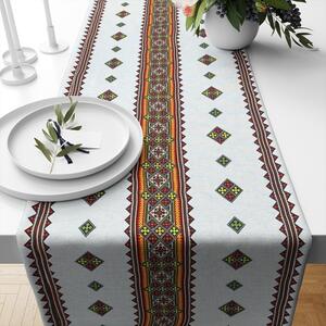 Ervi bavlnený behúň na stôl - tradyčná výšivka Etnot print