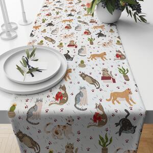 Ervi bavlnený behúň na stôl - veselé mačiatka