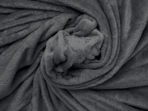 Tmavosivá mikroplyšová deka VIOLET, 170x200 cm