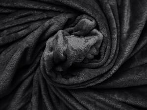 Čierna mikroplyšová deka VIOLET, 170x200 cm