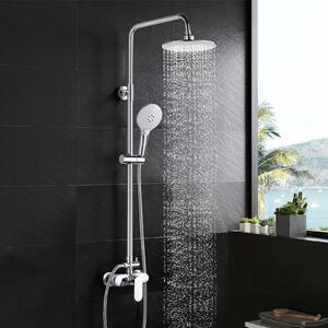 Sprchový set s dažďovou sprchou a ručnou sprchou - Chróm - 210 mm sprchová hlavica