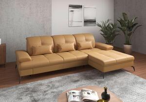 ROHOVÁ SEDAČKA, textil, koža, kari žltá Sit & More - Sedačky, Online Only